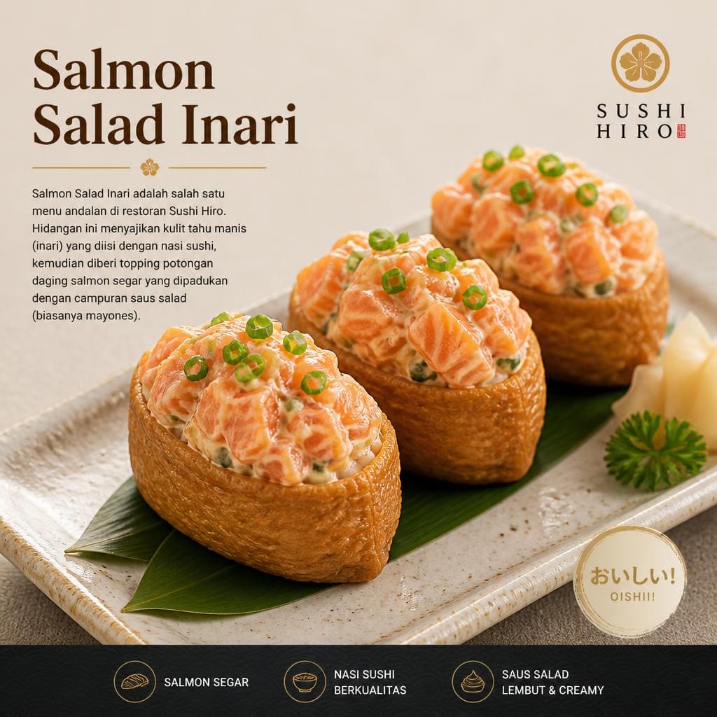 Salmon Salad Inari Sushi Hiro menu inari salmon